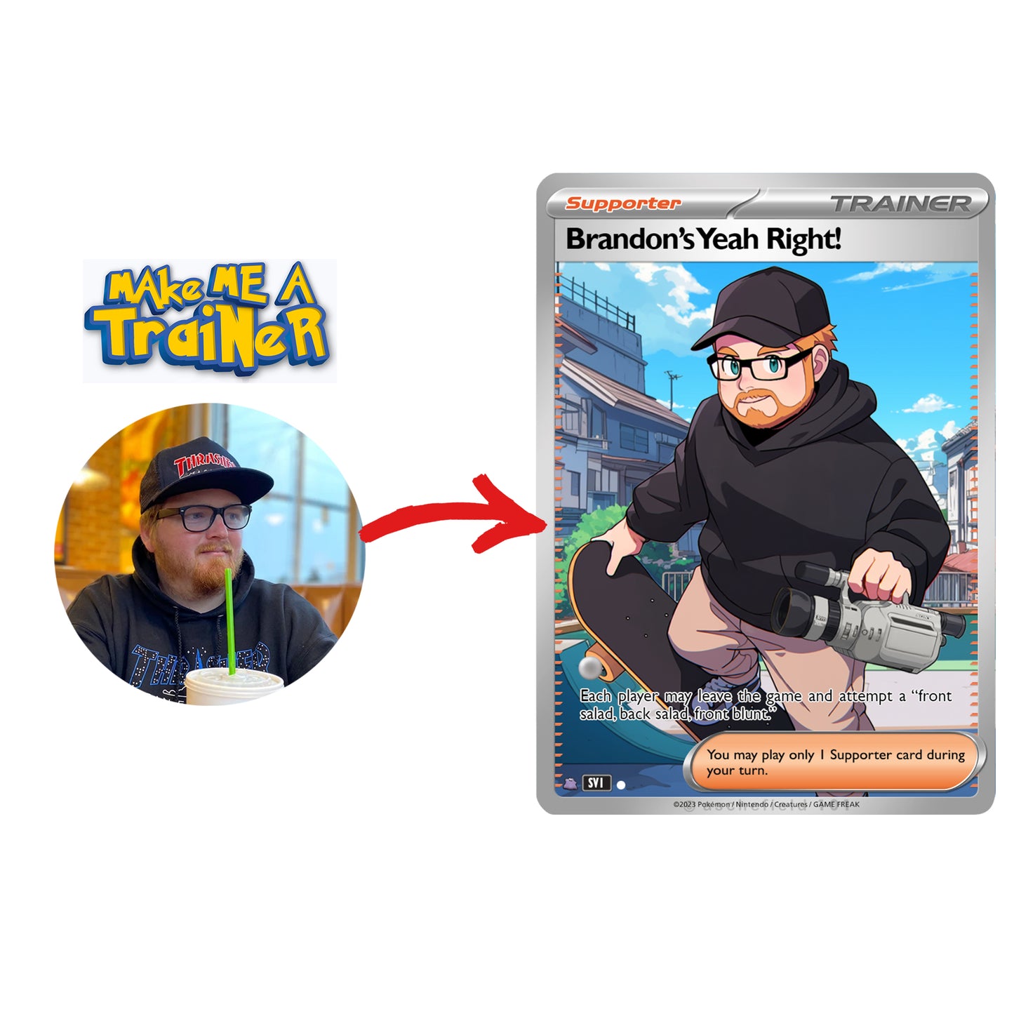 CUSTOM TRAINER POKEMON CARD